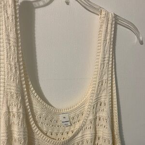 Old Navy Cream Knit Tank Dress